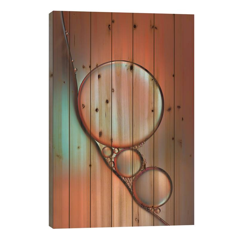 Glimmer Print On Wood by Heidi Westum - Multi-Color - 26x18x1.5