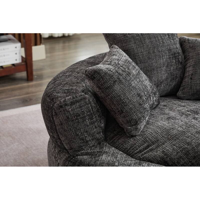Round Bean Bag Chairs for Soft Chenille Cover