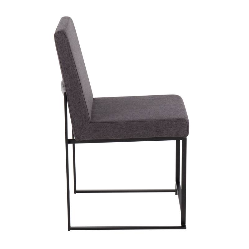 Strick & Bolton Forrest Black High Back Upholstered Dining Chair (Set of 2)