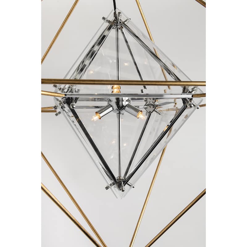 Epic 6-light Gold Leaf Pendant