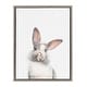 preview thumbnail 1 of 9, Sylvie M Baby Bunny Rabbit Animal Print Framed Canvas by Amy Peterson