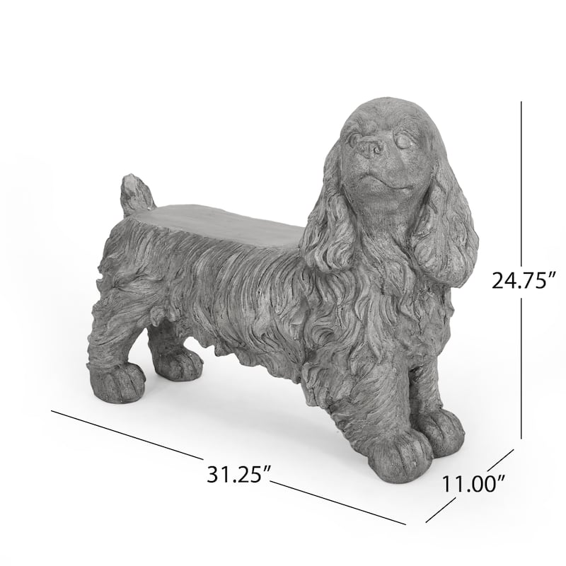 Carlysle Cocker Spaniel Dog Bench by Christopher Knight Home - N/A