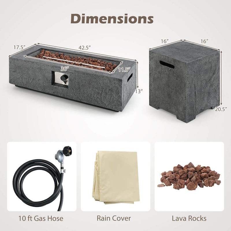 Propane Fire Pit Table Set Gas Fire Pits