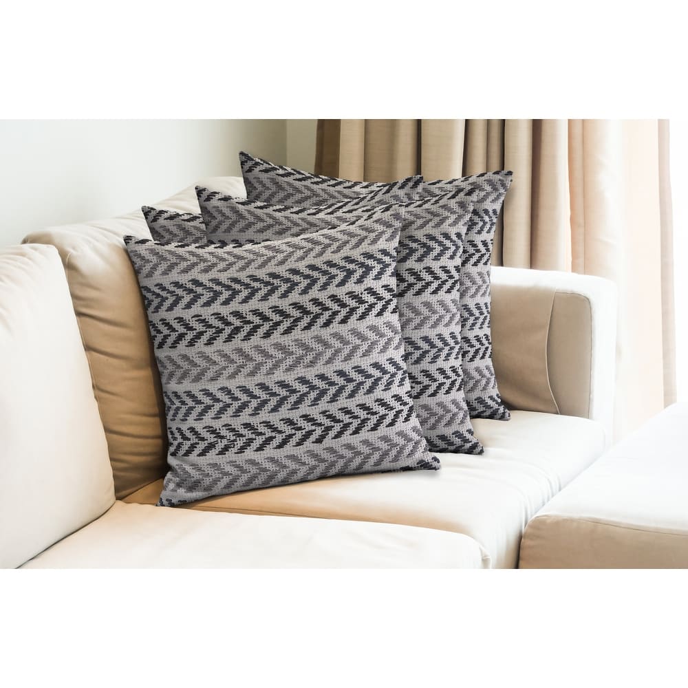 Aquila Set of 4 Coastal Chevron Cotton Throw Pillow Covers, 18" x 18", 4 PCS (Covers Only) by Sevita