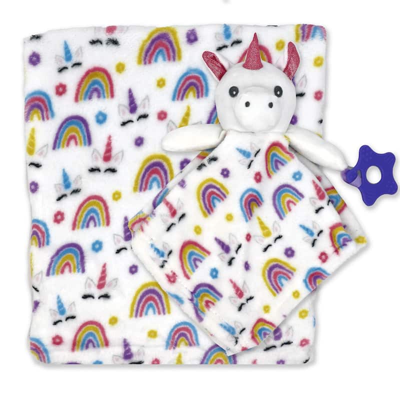 Baby Boys and Baby Girls Blanket and Matching Soothing Nunu - Multi