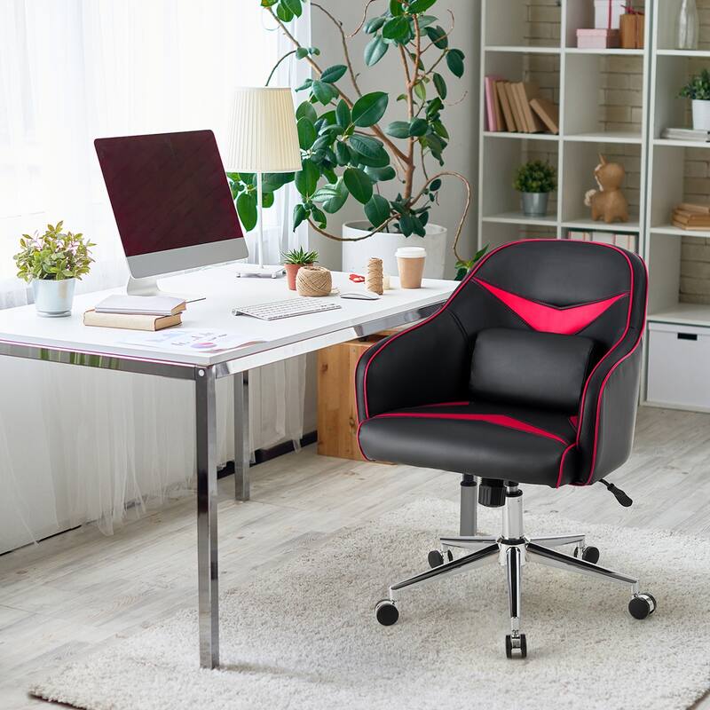 Costway Office Chair Task Desk Swivel Adjustable Height w/ Massage