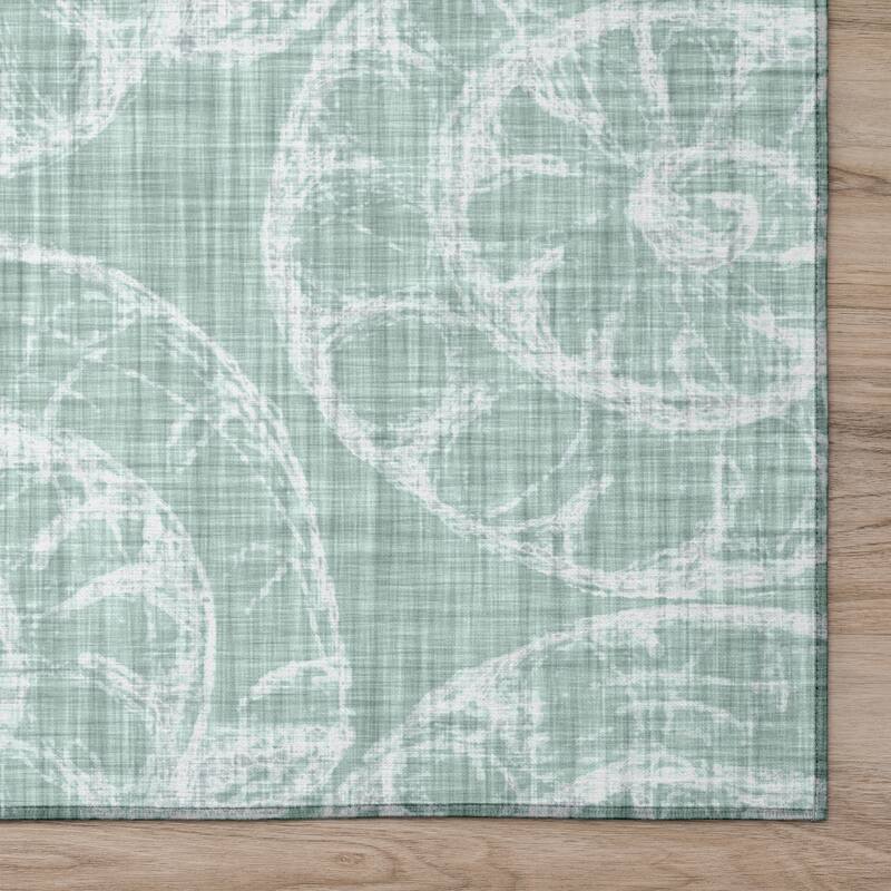 Indoor/ Outdoor Surfside Imprints Washable Rug New