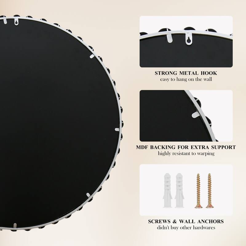 Iron Bead Wall Mirror to Enhance the Overall Otyle