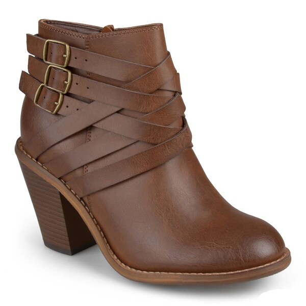 journee collection strap women's ankle boots