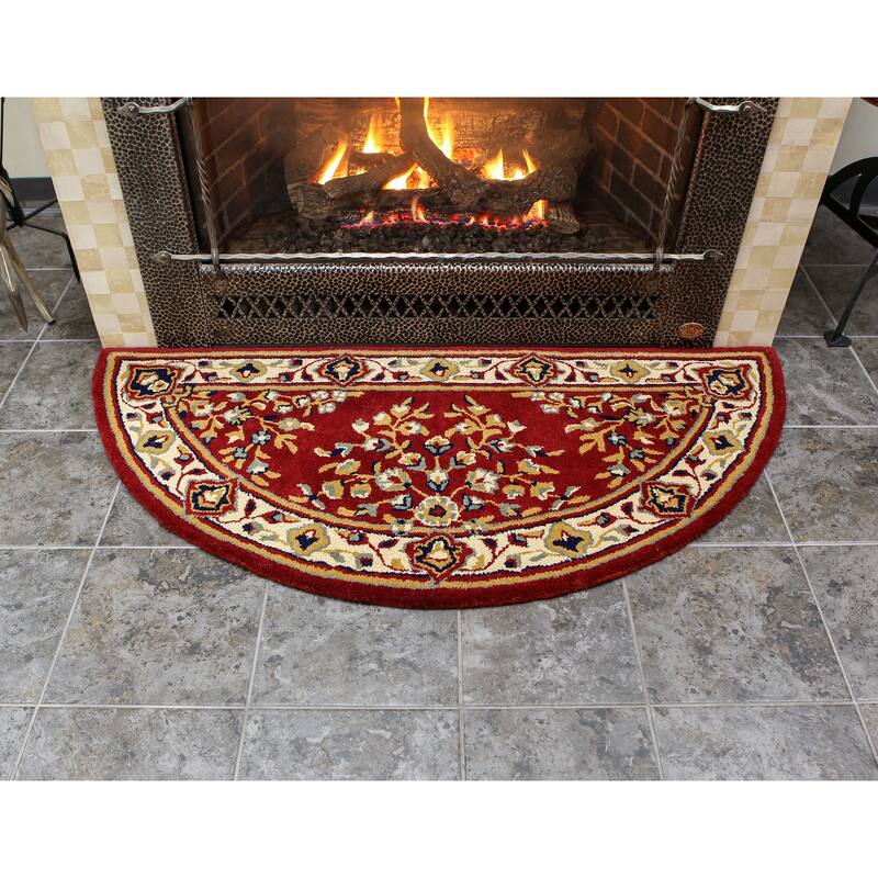 Minuteman International Oriental Half Round Hearth Rug, 56 Inch Long