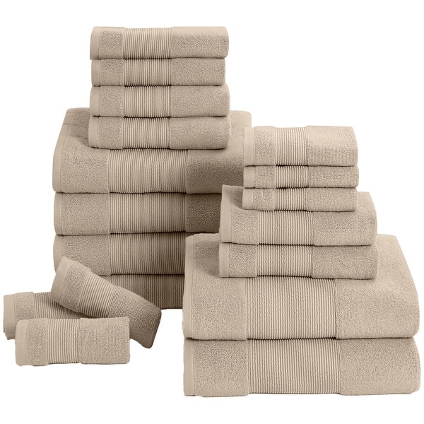 Modern Threads Air Cloud 18-Piece Bath Towel Set - Sand