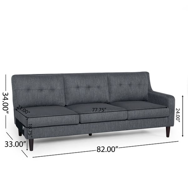 dimension image slide 4 of 12, Worden Contemporary Tufted Fabric 7 Seater Sectional Sofa Set by Christopher Knight Home - 114.50" L x 114.50" W x 34.00" H