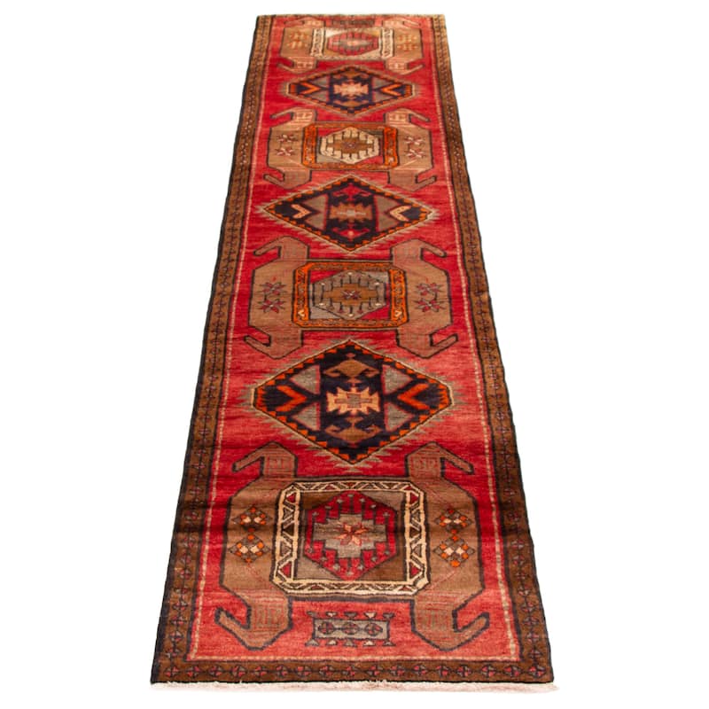 ECARPETGALLERY Hand-knotted Konya Anatolian Red Wool Rug - 2'10 x 13'5