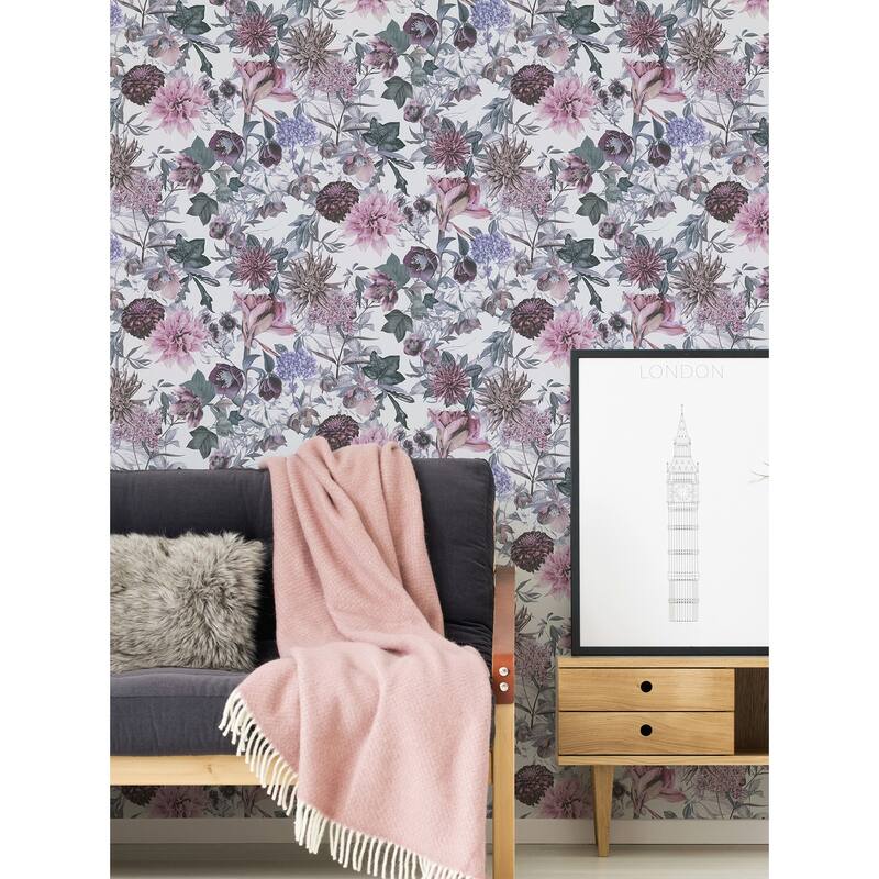 AS Creation Althea Lavender Flower Garden Wallpaper