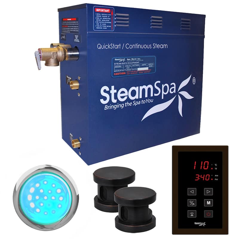 SteamSpa Indulgence 10.5 KW QuickStart Acu-Steam Bath Generator - Oil Rubbed Bronze