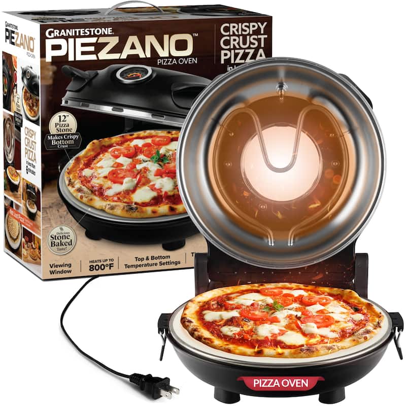 Granitestone Piezano Indoor/Outdoor Electric Pizza Oven with Ceramic ...