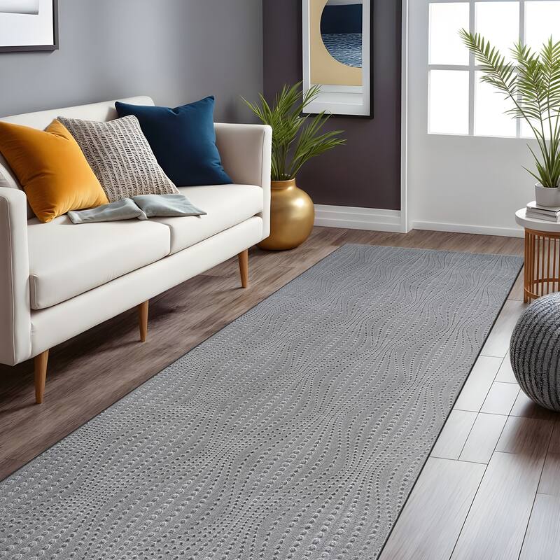 Beverly Rug Serenity Solid Modern Non Slip Soft Indoor Area Rug