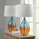 preview thumbnail 2 of 6, 510 Design Cortina Ombre Glass Table Lamp, Set of 2