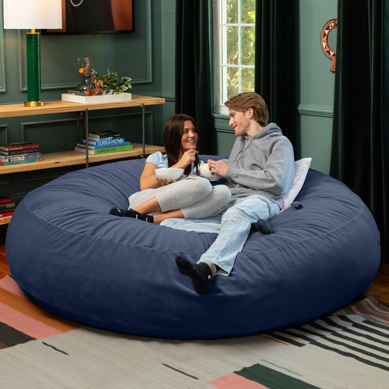 Jaxx Cocoon 7 Ft Giant Bean Bag Sofa and Lounger for Adults, Lush Velvet