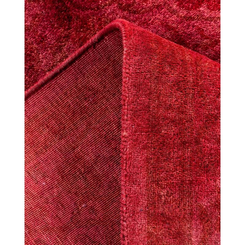 Contemporary Overdyed Wool Hand Knotted Area Rug - 3' 3" x 5' 2"