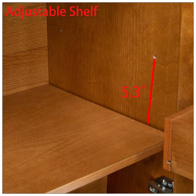 31.5" Liquor Cabinet with Wine Glass Holder