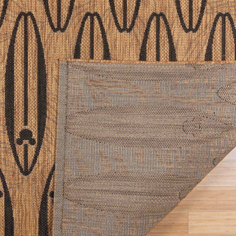 Disney Licensed Mickey Mouse Indoor Outdoor Flatweave Area Rug Tropical Surfing Polypropylene Coastal Accent Rug