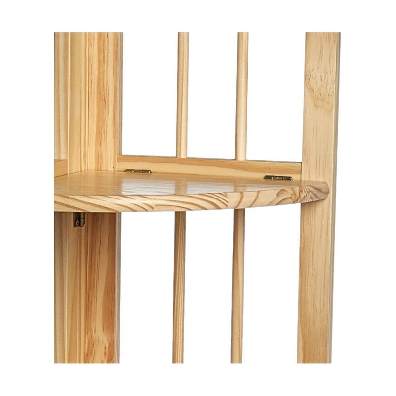 4-Shelf Corner Bookcase White Finish Contemporary Space-Saving Storage Organizer with Clean Open Shelf Display