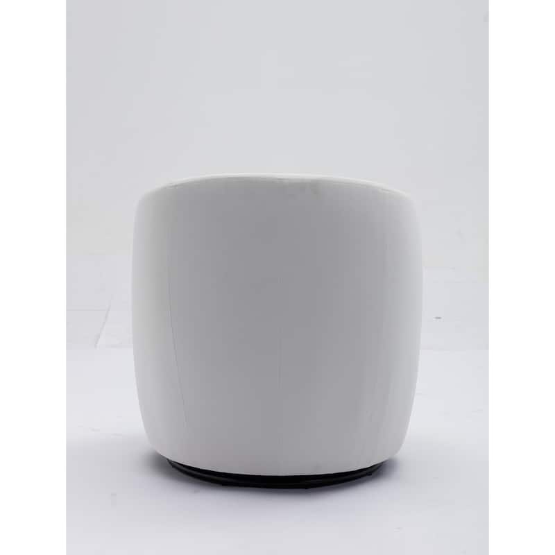 Velvet Fabric Swivel Barrel Chair