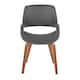 Option Grey Faux Leather/Walnut Wood