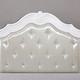 preview thumbnail 2 of 4, Marais Glam White Solid Wood Tufted Nailhead Panel Bed by Furniture of America