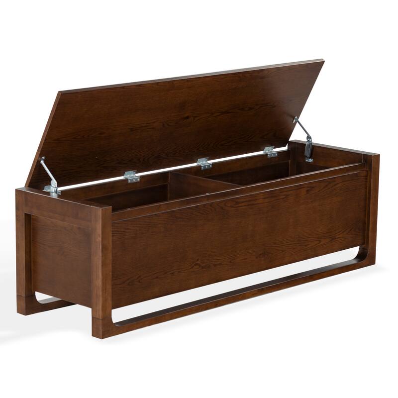 SAFAVIEH Couture Tyrell Wood Storage Bench - 60"W x 18"D x 18"H