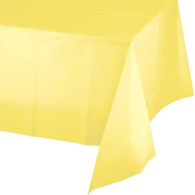 Disposable Party Table Covers - 108" - Mimosa Yellow - Club Pack of 12