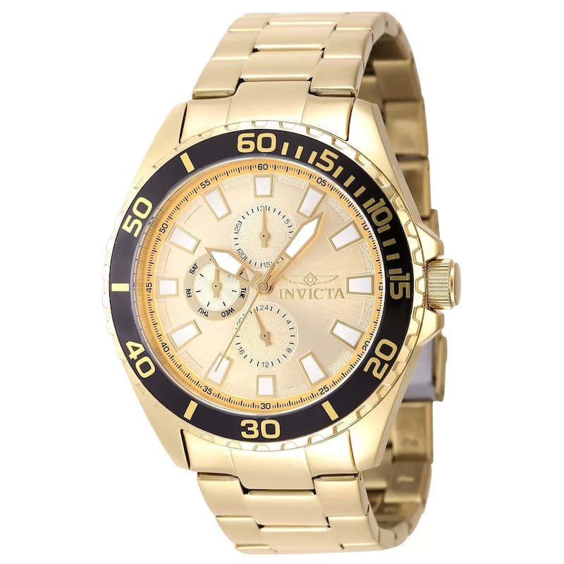 Invicta Men's 47577 Pro Diver Quartz Chronograph Gold Dial Watch