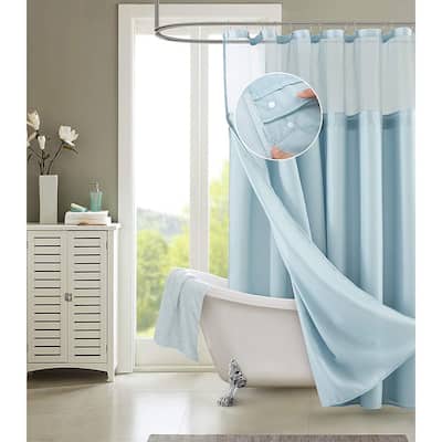 Porch & Den Roycroft Hotel Shower Curtain with Detachable Liner