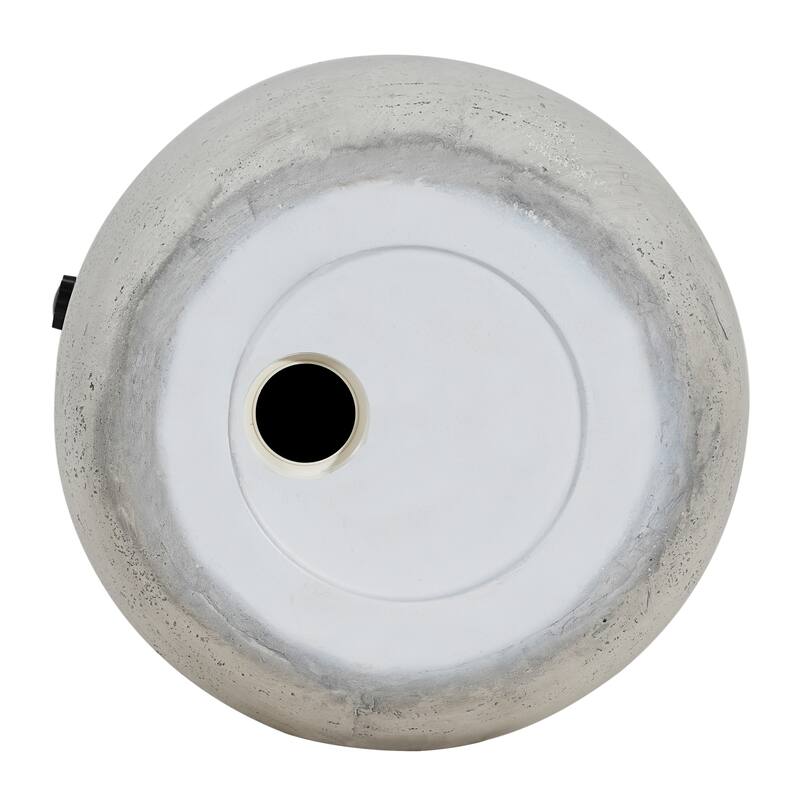 Christopher Knight Home - Modern Outdoor MGO Side Table Umbrella Base with Sand-Filling Design, Lime White Industrial Finish