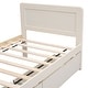 preview thumbnail 9 of 7, Elegant Design Modern Twin Size Platform Bed Frame with 2-Drawers, No Box Spring Needed, Sturdy Rubberwood, White Washed