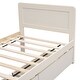 preview thumbnail 9 of 7, Twin Size Platform Bed Frame with 2-Drawers, No Box Spring Required, White Washed