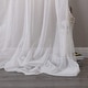 preview thumbnail 3 of 4, DriftAway Solid White Sheer Window Scarf Valance Long Luxury Sheer Fabric Topper Lace and Crochet Trimmed