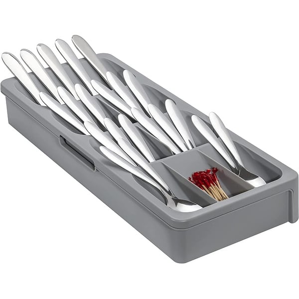 slide 2 of 9, Cheer Collection Expandable Space Saving Cutlery Organizer