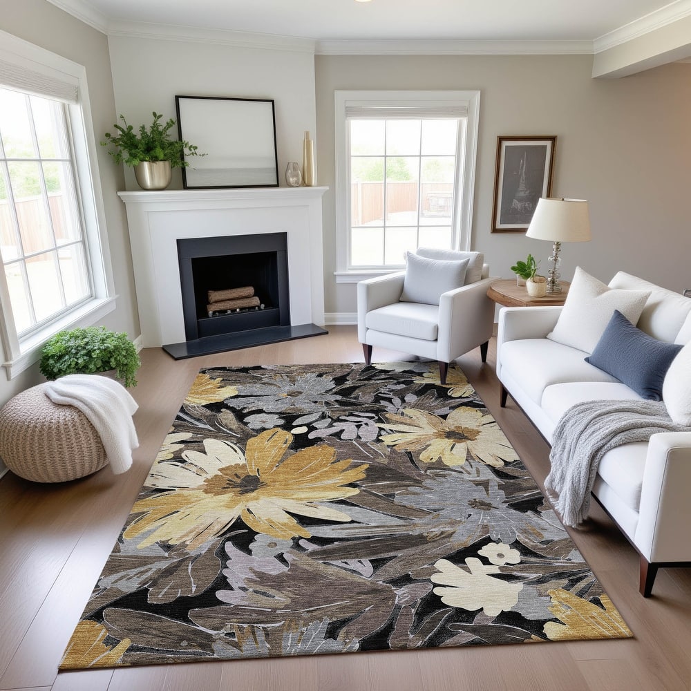 Premium Washable Super Soft Casual Floral Mayfield Rug