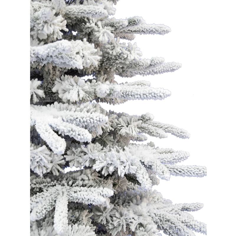 Fraser Hill Farm 7.5-Ft. Flocked Pine Valley Christmas Tree