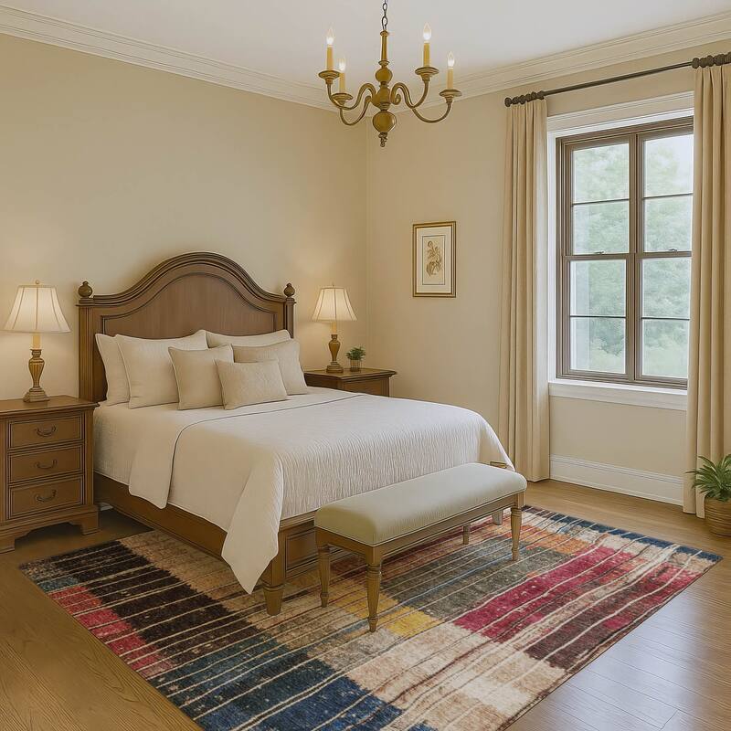 Premium Washable Super Soft Global Stripes Mayfield Rug