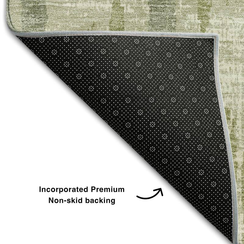 Premium Washable Super Soft Stripe Abrash Mayfield Rug
