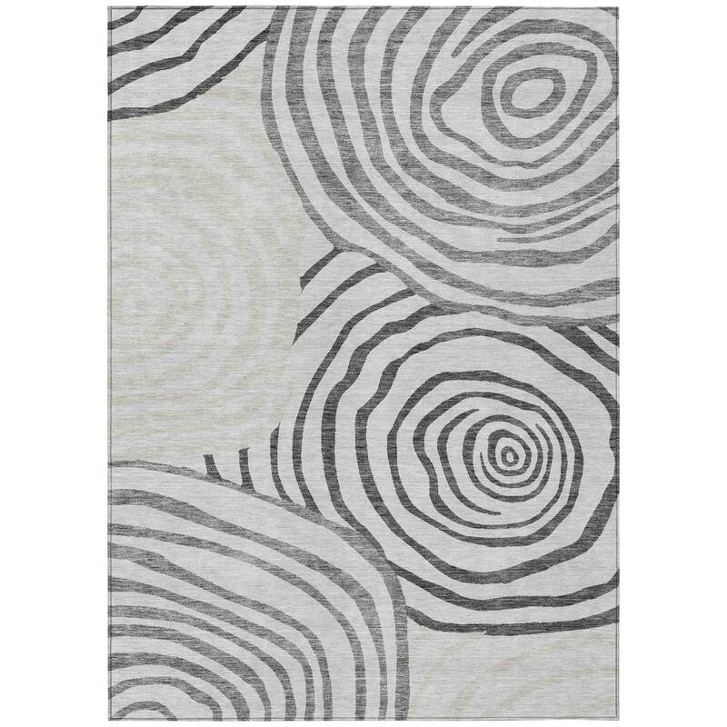 HomeRoots Abstract Transitional Rectangle Outdoor Rug