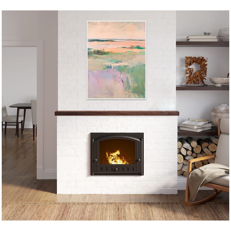 Kate and Laurel Sylvie Pastel Horizon II Framed Canvas by Amy Lighthall