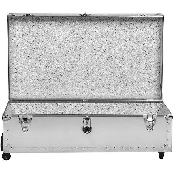 Underbed Steel Trunk with Wheels (Smooth or Embossed