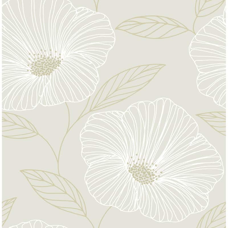 A-Street Prints Mythic Dove Floral Wallpaper