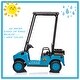 preview thumbnail 10 of 26, Ride-On Golf Cart for Kids, 12V Electric Car with Remote Control, Detachable Roof, Big Seat, Lights & Music, for Boys & Girls