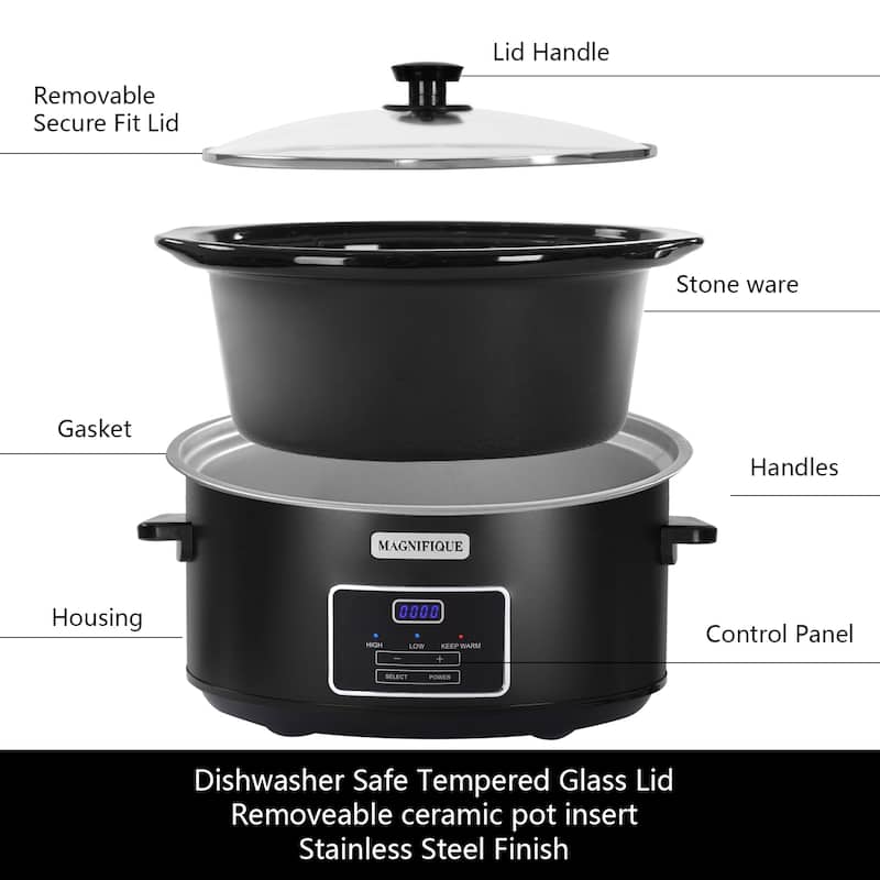 8-Quart Programmable Slow Cooker with Non-Stick Pot