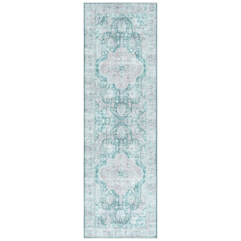 SAFAVIEH Arizona Mathurine Vintage Rug - 2'6" x 8' Runner - Sage/Grey